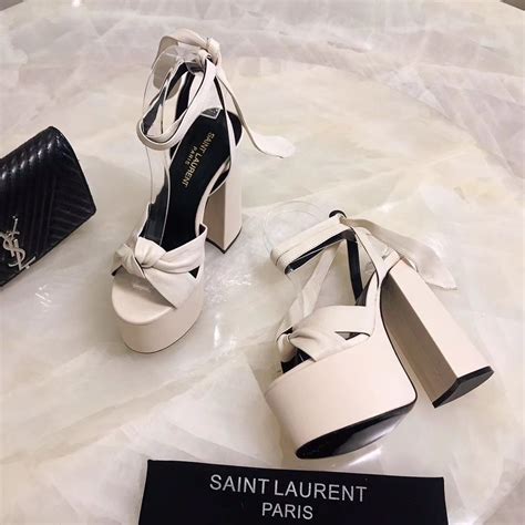 ysl white ankle boots|YSL boots with heel.